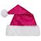 19" Fuchsia Pink Paillette with White Trim Adult Santa Hat